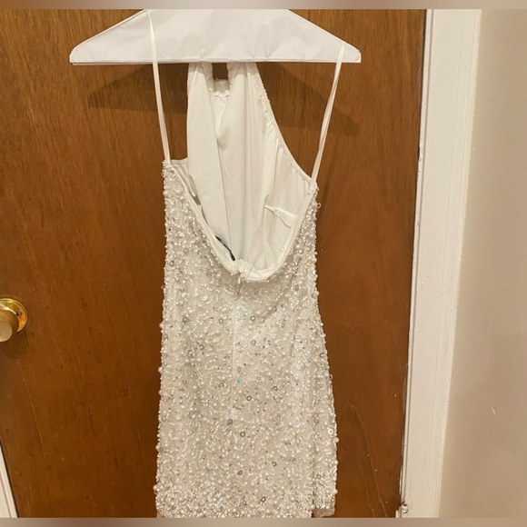 Aidan by Aidan Mattox beaded swing halter dress - Picture 4 of 5